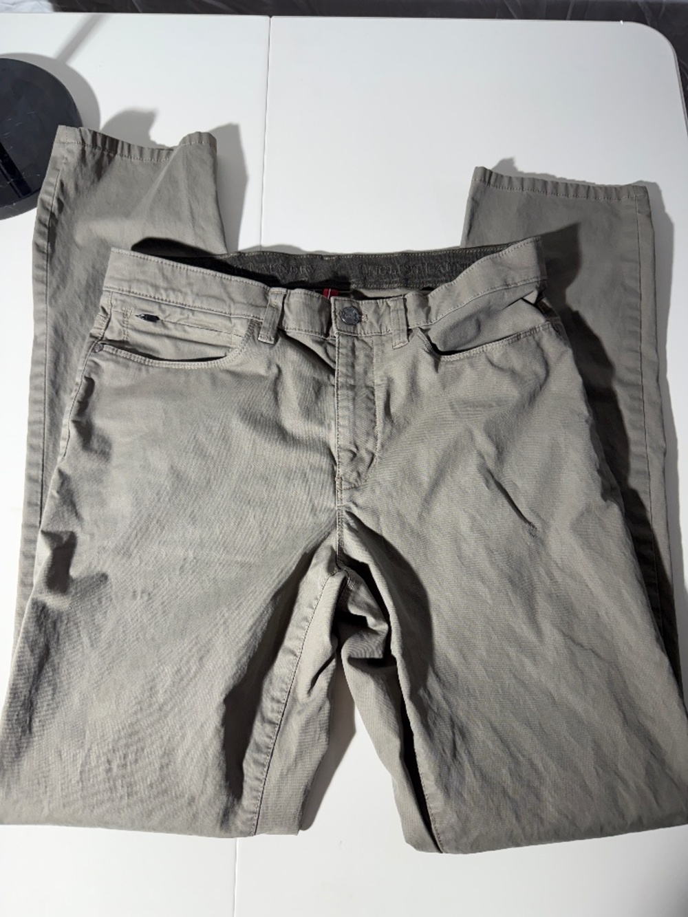 English Laundry Men’s Neutral Beige Straight Leg Pants 32x34 Cotton Stretch